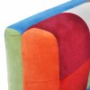 Krychlové křeslo, chromované nohy, patchwork, textilní 240895