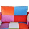 Krychlové křeslo, chromované nohy, patchwork, textilní 240895