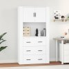 Skříň highboard bílá kompozitní dřevo 3185383