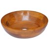 Umývadlo masivní teak Φ40 x 10 cm 326160