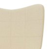 Houpací křeslo se stoličkou krémově textil 328020