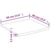 Koupelnová deska 60x60x2,5 cm čtvercová masivní akáciové dřevo 370258