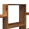 Nástěnná police old wood 159 x 18 x 66 cm kompozitní dřevo 853306
