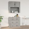 Nástěnná skříňka betonově šedá 80 x 33 x 80 cm kompozitní dřevo 816588