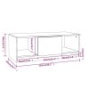 Konferenční stolek hnědý dub 102x50x36 cm kompozitní dřevo 817080