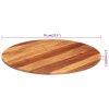 Stolní deska masivní akáciové dřevo kulatá 15–16 mm 70 cm 285970