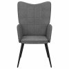Relaxační židle tmavě šedá textil 327942