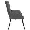 Relaxační židle tmavě šedá textil 327942