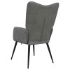 Relaxační židle tmavě šedá textil 327942