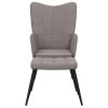 Relaxační židle se stoličkou taupe textil 327961