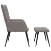 Relaxační židle se stoličkou taupe textil 327961