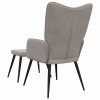 Relaxační židle se stoličkou taupe textil 327961