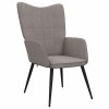 Relaxační židle se stoličkou taupe textil 327961