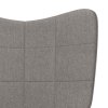 Relaxační židle se stoličkou taupe textil 327961