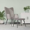 Relaxační židle se stoličkou taupe textil 327961