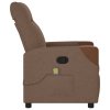 Masážní polohovací křeslo hnědé textil 4104820