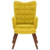 Relaxační křeslo s taburetkou žluté sametové 4016828