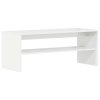 TV stolek bílý s vysokým leskem 100 x 40 x 40 cm dřevotříska 861118