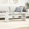 TV stolek bílý s vysokým leskem 100 x 40 x 40 cm dřevotříska 861118