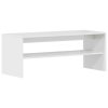 TV stolek bílý s vysokým leskem 100 x 40 x 40 cm dřevotříska 861118