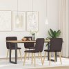 Jídelní židle 4 ks tmavě hnědé textil 3315324