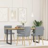 Jídelní židle 4 ks světle šedé textil 3315393
