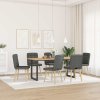 Otočné jídelní židle 6 ks tmavě šedé textil 3315462