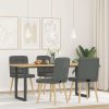 Jídelní židle 4 ks tmavě šedé textil 3315192