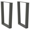 Nohy k jídelnímu stolu ve tvaru V, 2 ks, antracitové, 70 x (72-73,3) cm, ocel 4012646