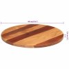 Stolní deska masivní akáciové dřevo kulatá 25–27 mm 60 cm 285974