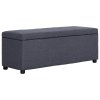 Lavice s úložným prostorem 116 cm světle šedá polyester 281318