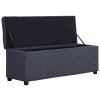 Lavice s úložným prostorem 116 cm světle šedá polyester 281318