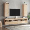 Nástěnné skříňky 2 ks 30 x 30 x 100 cm masivní borové dřevo 813506