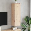 Nástěnné skříňky 2 ks 30 x 30 x 100 cm masivní borové dřevo 813506