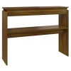 Konzolový stolek hnědý dub 102 x 30 x 80 cm kompozitní dřevo 815221