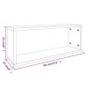 Nástěnné obdélníkové police 4 ks hnědý dub 60x15x23 cm kompozit 815931