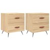 Noční stolky 2 ks dub sonoma 40 x 35 x 47,5 cm kompozitní dřevo 827251