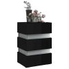 Noční stolek s LED lesklý černý 45x35x67 cm kompozitní dřevo 326847