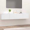 TV skříňky 2 ks bílé 80x30x30 cm kompozitní dřevo 804535
