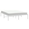 Kovový rám postele bílý 160 x 200 cm 350916