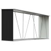 Zahradní kůlna na dříví pozinkovaná ocel 330x84x152 cm antracit 47085
