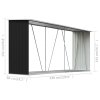 Zahradní kůlna na dříví pozinkovaná ocel 330x84x152 cm antracit 47085