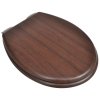 WC sedátko s funkcí pomalého sklápění MDF prostý design hnědé 140800