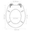 WC sedátko s funkcí pomalého sklápění MDF prostý design hnědé 140800