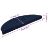 Samolepicí nášlapy na schody 5 ks navy 56x17x3 cm vpichované 149694