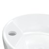 Umyvadlo bílé 40 x 14,5 cm keramika kulaté 153339