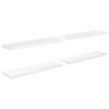Plovoucí nástěnné police 4 ks lesklé bílé 90x23,5x3,8 cm MDF 323756