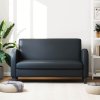 2místná pohovka z umělé kůže černá 245587