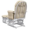 Křeslo glider se stoličkou krémově bílé textil 351663