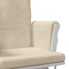 Křeslo glider se stoličkou krémově bílé textil 351663